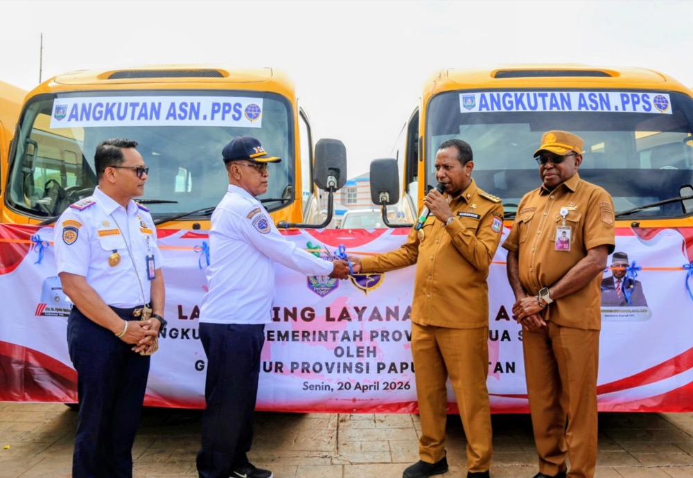 Peluncuran layanan angkutan ASN Provinsi Papua Selatan